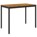 vidaXL Hagebarbord Naturlig og svart 141 x 80,5 x 105 cm