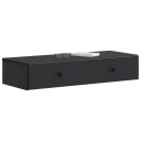 vidaXL Vegghengt Sidebord Svart 87,5 x 34,5 x 17 cm Konstruert tre