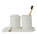 Tannglass 7,2x9,6 cm hvit beige