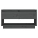 vidaXL TV-benk grå 74x34x40 cm heltre furu