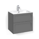 Macro Design Crown Shape Servantskap 2 Skuff - med Light Servant Antrasitt / 60cm 8