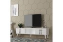 Harsum TV-benk 150 cm - Hvit/Sølv