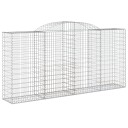 vidaXL Gabionkurver buede 7 stk 300x50x140/160 cm galvanisert jern