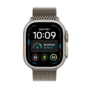 Apple Watch Ultra 4 49mm Smartklokke i naturlig titan med Milanese Loop