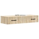 vidaXL Vegghengt Sidebord Sonoma eik 87,5 x 34,5 x 17 cm