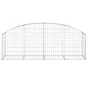 vidaXL Gabionkurv buet 200x50x60/80 cm galvanisert jern
