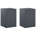 vidaXL Planteholder 2 pcs Antrasitt 40 x 40 x 60 cm Galvanisert stål
