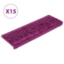 vidaXL Trappetrinnstepper 15 stk 65x21x4 cm fiolett
