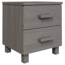 vidaXL Nattbord 40x35x44,5 cm heltre furu lysegrå
