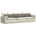 Sofaputer 2 pcs Lysegrå 200 x 40 cm Corduroy stoff