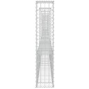  Gabionkurv u-formet med 8 stolper jern 860x20x100 cm