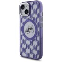 Karl Lagerfeld Iml Monogram Karl&Choupette Head MagSafe Mobildeksel til iPhone 15 Lilla