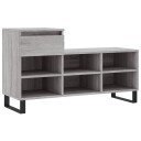 vidaXL Skoskap grå sonoma 102x36x60 cm konstruert tre
