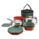 Gerber ComplEAT 16 delers kjelesett ??? Rustfritt st??l induksjon 2,6L + 5,6L 4 tallerkener 4 boller 1 bolle 1 silikonunderlag oppbevaringspose