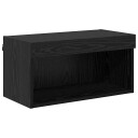  TV skap Veggmontert Svart Eik 60 x 30 x 30 cm Konstruert tre