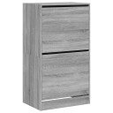  Skoskap med 2 vippeskuffer grå sonoma 60x42x108 cm 8721012385849
