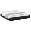  Sengeramme med skuffer svart 200x200 cm konstruert tre 8721102622830