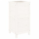 Hageplantekasse hvit 40x40x78 cm heltre furu