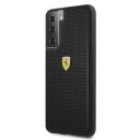 Ferrari Hardcase On Track Perforated for S21+ Svart