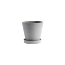 HAY Flowerpot with saucer krukke S Ø11 cm Grå