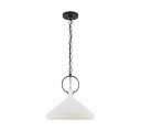 Limoges Large Pendant Natural Rust/White Shade