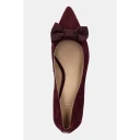 Lauren Ralph Lauren Adrienne Bow-Trim Suede Pump - Red - 37