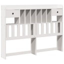  Hodegavl med oppbevaring hvit 150 cm heltre furu 8721158371362