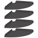 vidaXL Flytende hylle med hylle med lagring 4 pcs Svart 24 x 24 x 2 cm