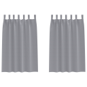  Gardiner med gardiner 2 pcs Lysegrå 175 x 140 cm Polyester