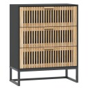 vidaXL Skjenk svart 60x30x75 cm konstruert tre