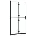 Sammenleggbar dusjvegg med gjennomsiktig ESG-glass 90x190 cm