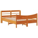  Sengeramme med hodegavl voksbrun 160x200 cm heltre furu 3307040