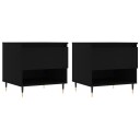  Salongbord 2 stk svart 50x46x50 cm konstruert tre 8721012112063