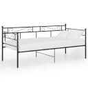 vidaXL Ramme til sovesofa svart metall 90x200 cm