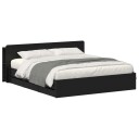  Sengeramme med oppbevaring Svart 180 x 200 cm Konstruert tre