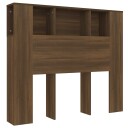 vidaXL Sengegavlskap brun eik 120x18,5x104,5 cm