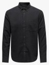 Only & Sons Gudmund Slim Solid Shirt Sort XXL
