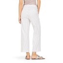 Cambio California Linen Blend Woven Pinstripes White-Black Hvit 34