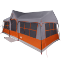 Familietelt Grå og Oransje 622 x 295 x 238 cm Polyester og stål