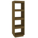 vidaXL Bokhylle/romdeler honningbrun 40x35x135 cm heltre furu