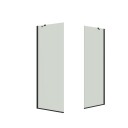 Dansani Match walk in dusjløsning, modell D+D, 87 cm, klart glass, svart profil
