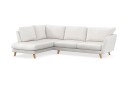 Trend Lyx 4 seters Venstrevendt L formet Sjeselongsofa i Bouclé   Hvit