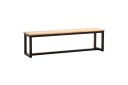 Spisestuebenk Wohnling massivt tre industriell loft stil med metallbein 120 cm   120 cm