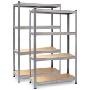 Lagerhylle i metall sett med 2 180 x 90 x 40 cm Plonos PL 702