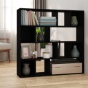  Bokhylle/romdeler svart 105x24x102 cm 8720845693695