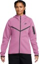 Nike Hettegenser Tech Fleece Fz Windrunner   Rosa/svart Kvinner størrelse Large