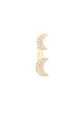 Emilia By Bon Dep Stud Charm No. 19 Moon Øredobber Gull
