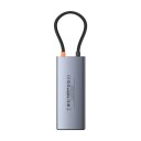 Baseus Metal Gleam II 6-i-1 HUB-adapter til HDMI RJ45 USB3.2 USB-C 100W