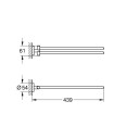 Grohe Essentials håndkleholder Brushed Cool Sunrise