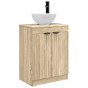  Badmøbel med vask Sonoma eik 54 x 35 x 83 cm Konstruert tre